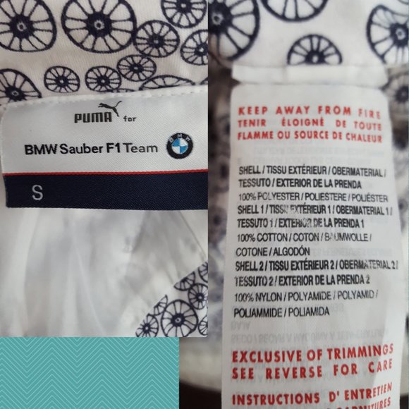 Puma BMW F1 Sauber Team White Full Zip Hoodie - Picture 5 of 5